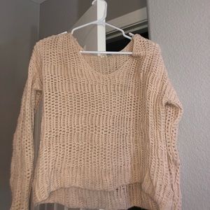 blush knit sweater
